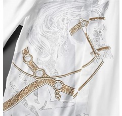 KSFBHC 남성 셔츠 가을 긴 소매 슬림 캐주얼 셔츠 비즈니스 사회 정장 드레스 셔츠 스트리트웨어 (색상: 흰색, 사이즈: 미디엄)