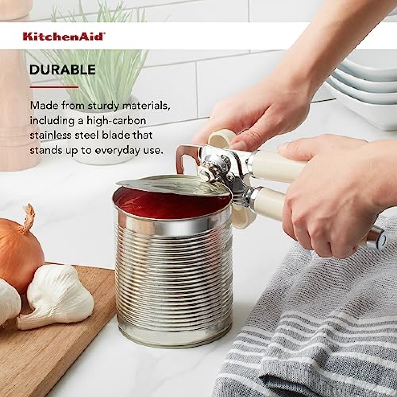 KitchenAid 클래식 다기능 캔따개/병따개, 8.34인치, 아몬드 크림