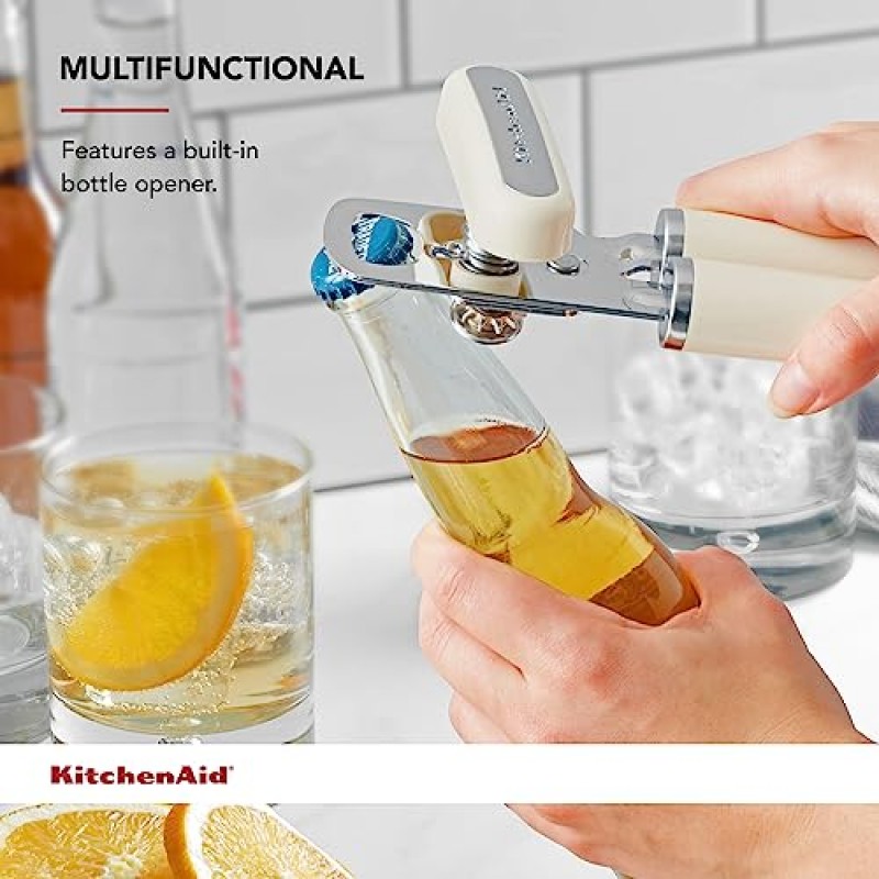 KitchenAid 클래식 다기능 캔따개/병따개, 8.34인치, 아몬드 크림