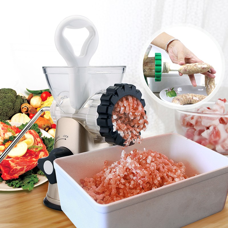 Lexen 수동 고기 분쇄기 고기 분쇄기 요리 기계 다기능 믹서 주방 가정용 소시지 채우는 기계