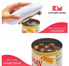 Kitchen Mama 자동 전기 캔따개: 간단한 버튼 누름으로 캔 열기 - 자동, 핸즈프리, 부드러운 가장자리, 식품 안전, 배터리 작동, YES YOU CAN(빨간색)