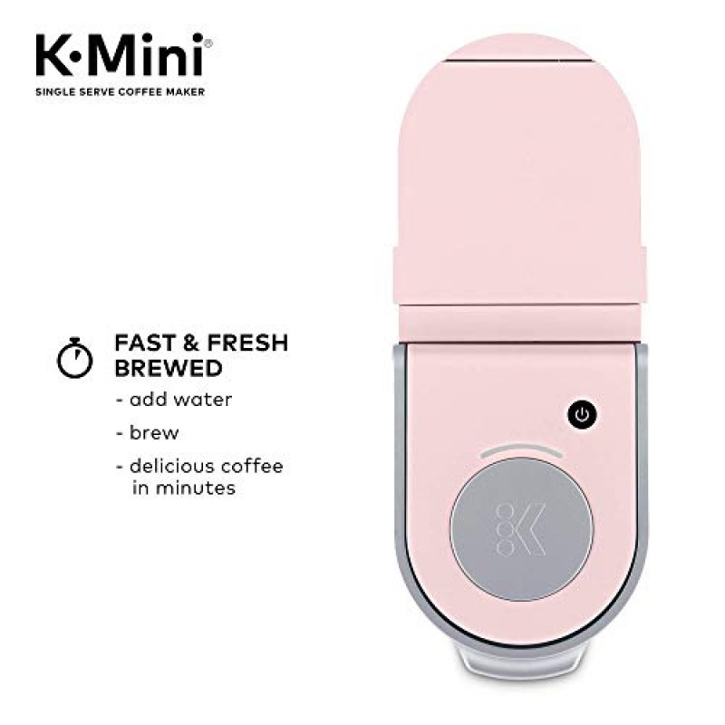 Keurig K-Mini 1인용 K-컵 포드 커피 메이커, 더스티 로즈, 6~12oz. 양조 크기