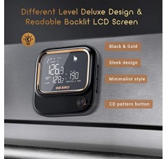 5GHz WiFi 및 Bluetooth 5.1 고기 온도계, 4개의 프로브로 흡연자 바베큐 요리 굽기용 Inkbird WiFi 그릴 고기 온도계, IBT-26S 무선 앱 제어, 알람 타이머, 백라이트 LCD, 충전식
