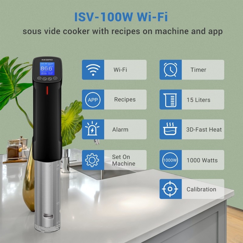 INKBIRD Sous Vide Cooker 보관 케이스 백, 견고한 손잡이가 있는 INKBIRD ISV-100W, ISV-200W용 하드 EVA 보호 케이스, 전자 제품/여행용 케이블 정리용 13.7 x 6.9 x 3.5인치(케이스 백만 해당)