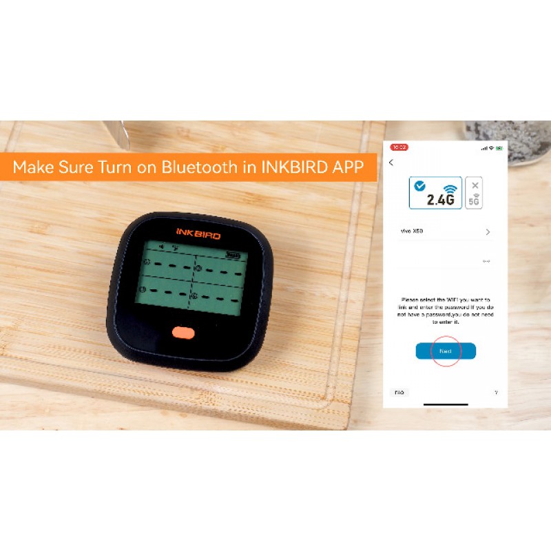 Inkbird WiFi 그릴 온도계 IBBQ-4T, 흡연자, 오븐, 불고기집, 주방용 무선 WiFi 육류 온도계| 4개의 프로브(APP 교정 포함)| 타이머 알람 모바일 알림| 디지털 바베큐 온도계