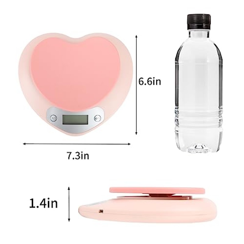 DMDFCLM 주방 저울, 정확한 그램 및 온스 측정을 위한 11lb 디지털 식품 저울, USB 충전식, 식사 준비, 요리 및 베이킹에 이상적