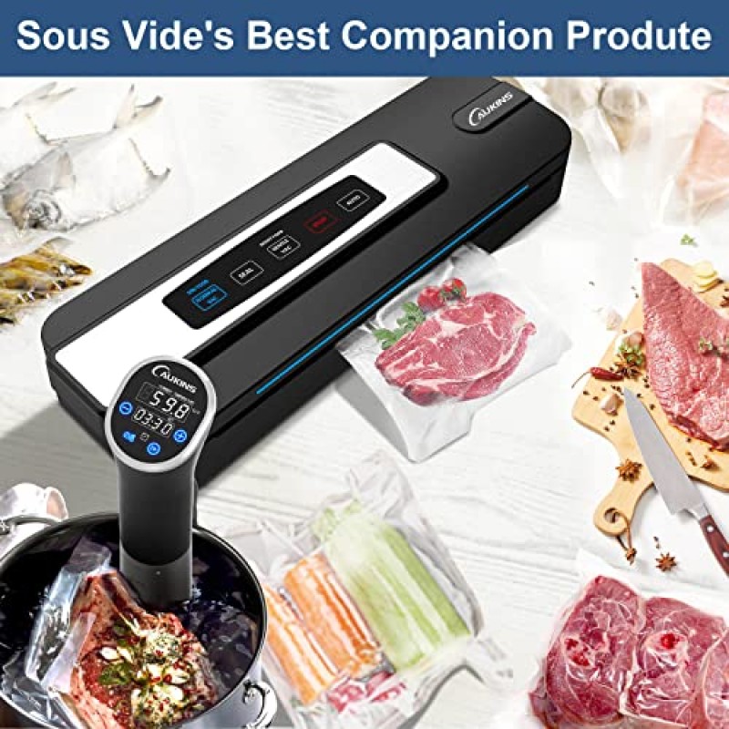 CAUKINS 식품 진공 실러 기계: Sous Vide 진공 실러 자동 진공 실러 식품용 휴대용 진공 실러