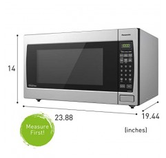 Panasonic 전자레인지 NN-SN966S 스테인레스 스틸 조리대/인버터 기술 및 Genius 센서 내장, 2.2 입방피트, 1250W