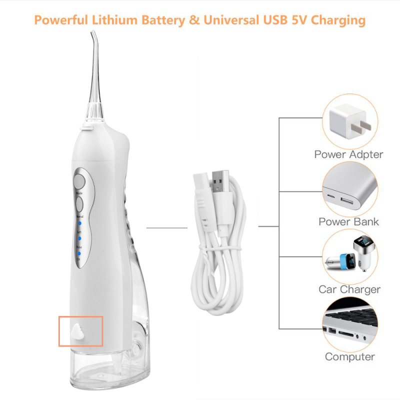 휴대용 구강 관개 USB 충전식 물 치실 Lrriga