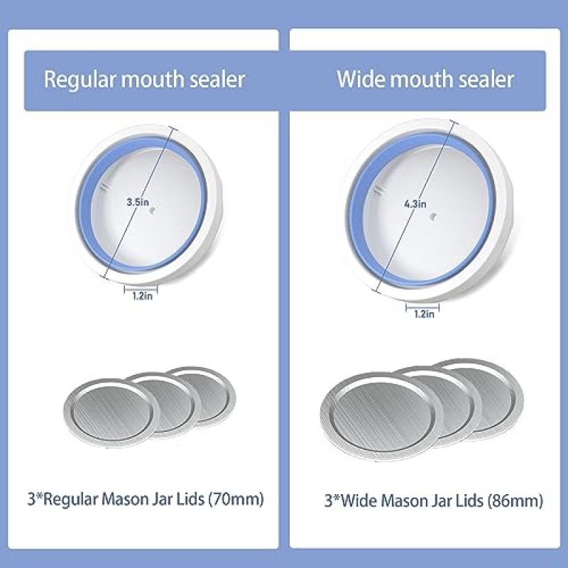 Mason-6 in 1 식품 실러 용기 실러 용 전기 용기 진공 실러 휴대용 진공 실러 넓고 일반 입용 공기 펌프 키트 메이슨 용기 진공 실러 기계와 호환 가능