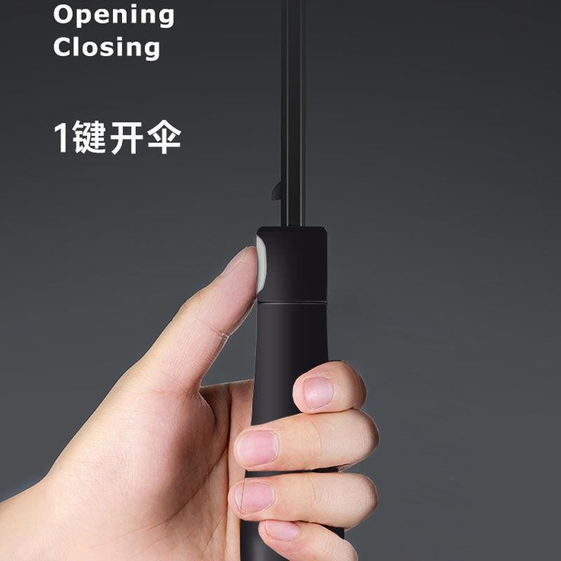 자동 접이식 강화 방풍 우산 이중 두꺼운 긴 손잡이 은색 플라스틱 비 또는 남성과 여성을위한 이중 우산