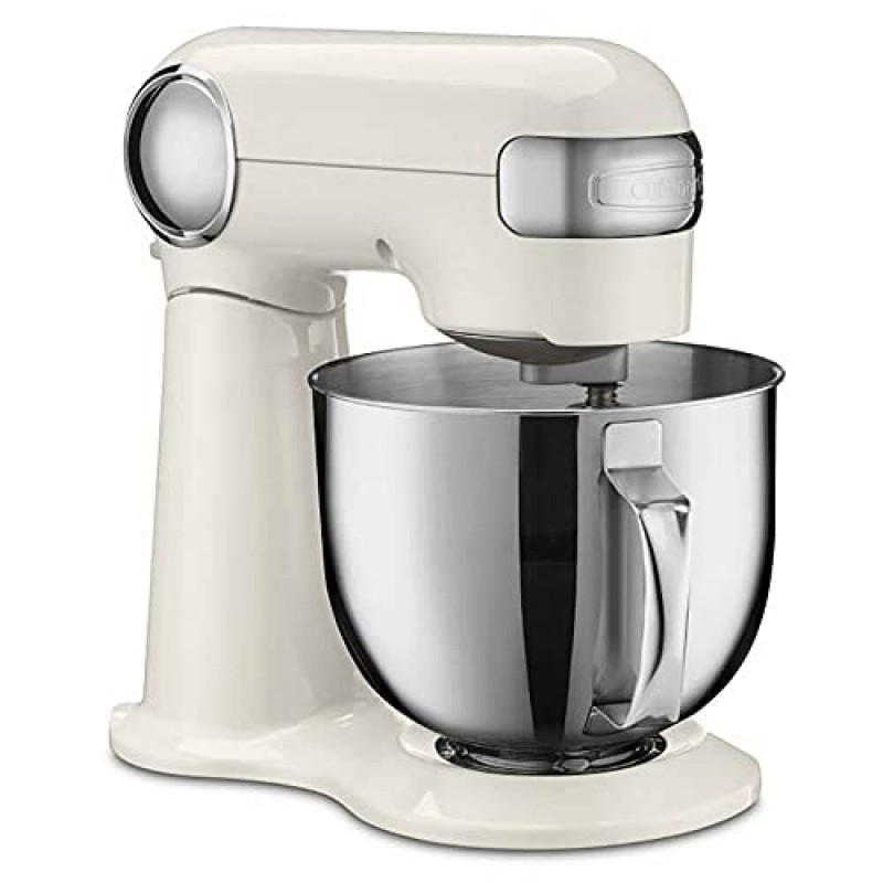 Cuisinart SM-50CRM Precision Master 5.5쿼트 12단 스탠드 믹서, 믹싱볼, 셰프용 거품기, 플랫 믹싱 패들, 반죽 후크, 스플래시 가드(푸어 스파우트, 코코넛 크림 포함)