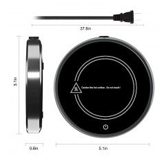 책상용 스마트 커피 머그 워머, 6시간 후 자동 차단 기능이 있는 코코아 차 물 우유용 커피 워머 플레이트 기능, 사무실 책상용 컵 워머, 가열 플레이트 캔들 왁스 워머