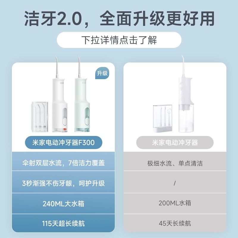 Xiaomi Mijia 전동 치아 Flosser 홈 휴대용 물 Flosser 구강 전동 칫솔 구강 치아 클리너