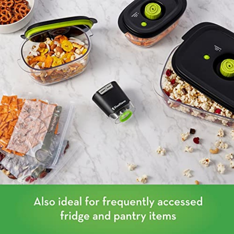 FoodSaver FS2160 다용도 휴대용 진공 실러 및 마리네이터 및 재사용 가능한 갤런 진공 지퍼 백, FoodSaver 휴대용 진공 실러와 함께 사용, 8개