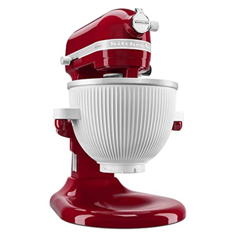 KitchenAid 쉐이브 아이스 부속품, KSMSIA, 화이트 & 아이스크림 메이커 스탠드 믹서 부착 장치, 2쿼트, 화이트