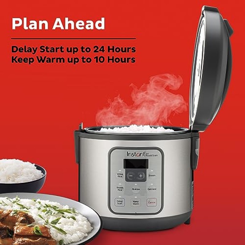 Instant Pot Zest 8컵 원터치 밥솥, 즉석 냄비, 찜기, 쌀, 곡물, 퀴노아 및 오트밀 요리 제조업체의 제품, 조리된 8컵/익혀지지 않은 4컵, 압력 조리 기능 없음