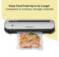 FoodSaver 공간 절약형 진공 실러(백 및 롤, 은 및 FoodSaver 병 실러) 진공 실러용 식품 보관기 일반 및 넓은 입 메이슨병용 액세서리 호스 포함