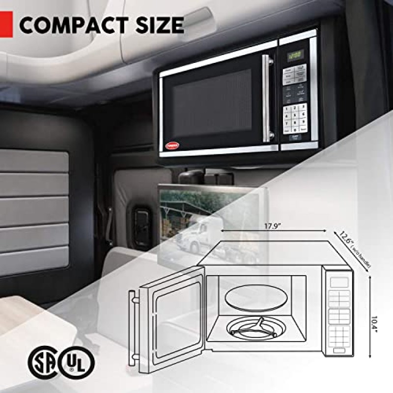 TUNDRA MW 시리즈 – 120볼트 트럭 전자레인지 – 0.7ft³ / 20L / 700W / MW700