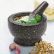 Homiu Pestle 및 Mortar with Base Polished Granite 5.5 X 3.9 인치 습식 및 건식 혼합물에 적합 손 세척 용이한 그립 5.7 인치 Pestle