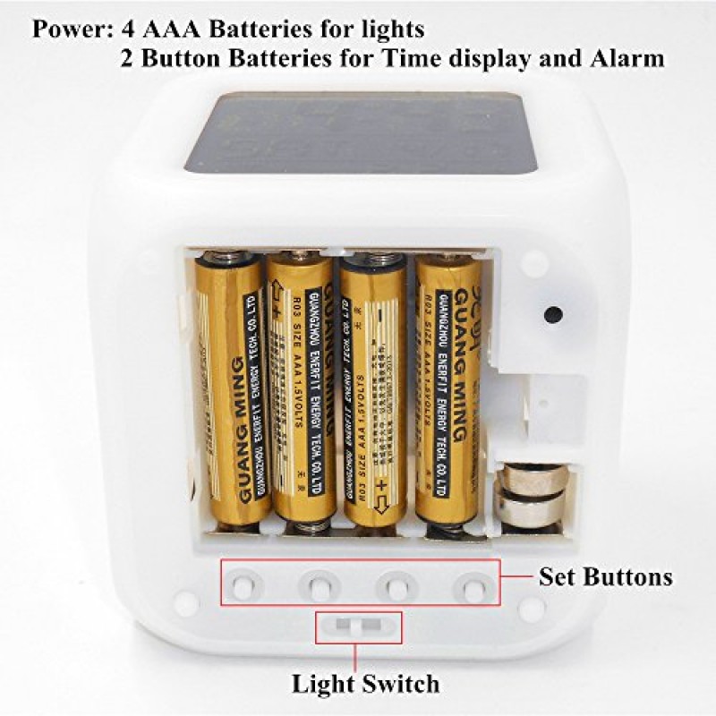 BoFy Led 알람 시계 기니피그 동물 패턴 성격 창의적 무소음 다기능 전자 책상 테이블 남여 공용 성인을위한 디지털 알람 시계 어린이 장난감 선물