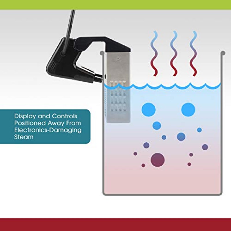 Vesta Precision의 Sous Vide 정밀 쿠커 - Imersa Pro | 강력한 펌프 설계 | 정확하고 안정적인 온도 제어 | Wi-Fi 앱 제어 | 터치 패널 | 30리터 | 1200와트