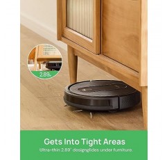 2000Pa 흡입력, 2.4GHz WiFi/App/Alexa/Siri 제어 기능을 갖춘 Vactidy 로봇 진공, 낮은 카펫, 애완동물 털, 단단한 바닥용 자체 충전 로봇 진공 청소기