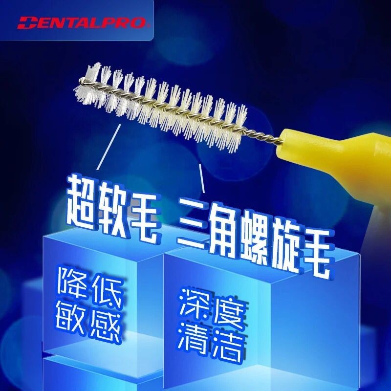 일본산 DENTALPRO 치간 칫솔질 브러쉬 10개, 휴대용 상자 포함