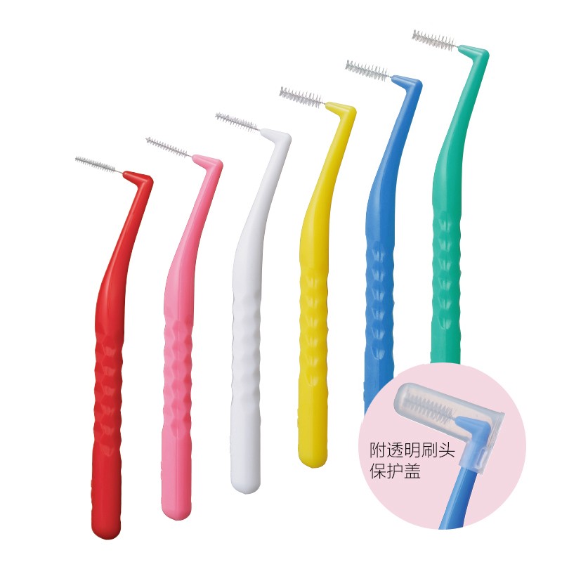 LION 일본수입, 치간칫솔, 치간틈새청소, 치아교정케어, 미세하고 부드러운 칫솔모 4팩