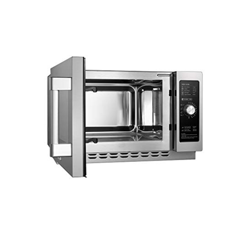 Midea Equipment 1034N0A 다이얼 포함 카운터탑 상업용 전자레인지, 1000W, 스테인레스 스틸, 1.2 CuFt