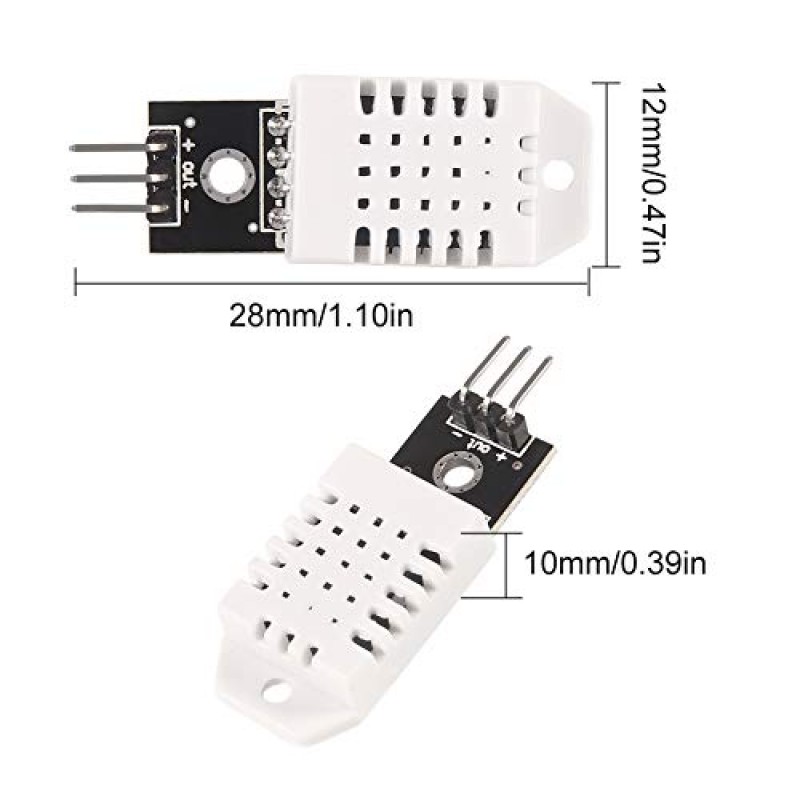 UMLIFE 5PCS 습도계 온도계 센서 DHT22 디지털 온도 및 습도 모듈 AM2302 전자 연습용 온도 습도 게이지 모니터 DIY 교체 SHT11 SHT15