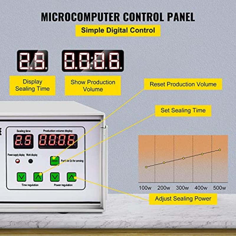 VEVOR 유도 실러, 20mm-100mm 110V 유도 병 씰링 기계, 유도 씰링 기계, 병용 흰색 병 뚜껑 씰링 기계