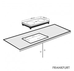 Schönes Bauen 프랑크푸르트 1800W 인덕션 쿡탑 내장형 이중 인덕션 버너 플레이트. 32인치 요리용 120V 전기레인지