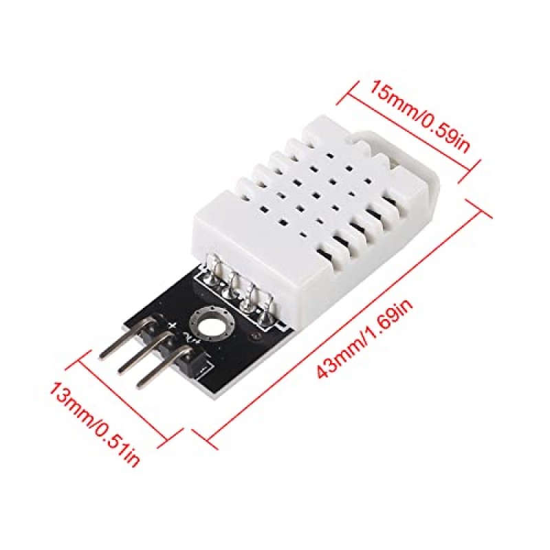 Diitao 6PCS DHT22/AM2302 디지털 온도 및 습도 센서 모듈 온도 습도 모니터 센서 Arduino 전자 연습 용 케이블로 SHT11 SHT15 3 핀 모듈 교체 DIY