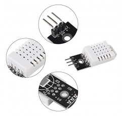 Diitao 6PCS DHT22/AM2302 디지털 온도 및 습도 센서 모듈 온도 습도 모니터 센서 Arduino 전자 연습 용 케이블로 SHT11 SHT15 3 핀 모듈 교체 DIY