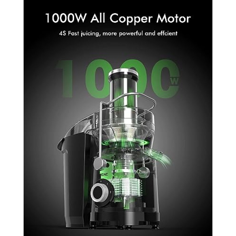 Juicer Machine, SiFENE 1300W(Peak) Moto Larger 3.2