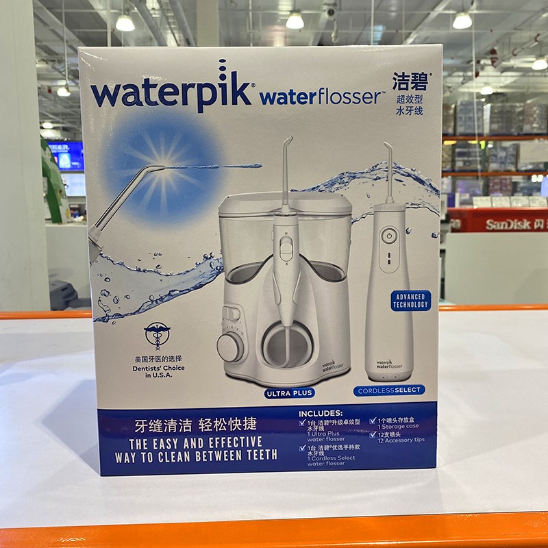 코스트코, Waterpik American Clean Water 치과용 치실기 휴대용 핸드헬드 + 데스크탑 치과용 세정기 및 치아 세정기 구매