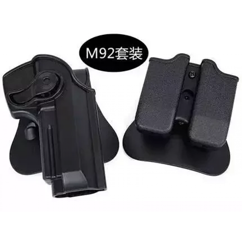 【LE】G17 M92 1911 USP P226 허리 마운트 더블 매거진 세트 조명식 퀵 릴리스 슬리브