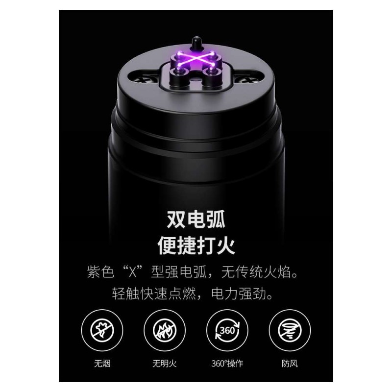 NexTool 아크 자기 방어 손전등 번개 이중 아크 강한 빛 플래시 알람 직접 충전 손전등