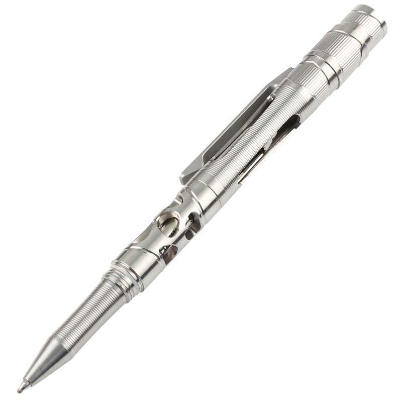 티타늄 합금 다기능 전술 펜 여성 안티 늑대 유물 휴대용 방어 펜 조명 플래시 작은 무기