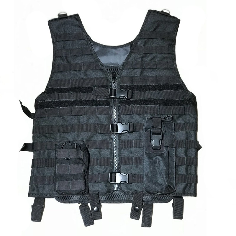Deyiying MOLLE 전술 조끼 야외 다기능 보호 조끼 통기성 메쉬 조끼 액세서리 가방