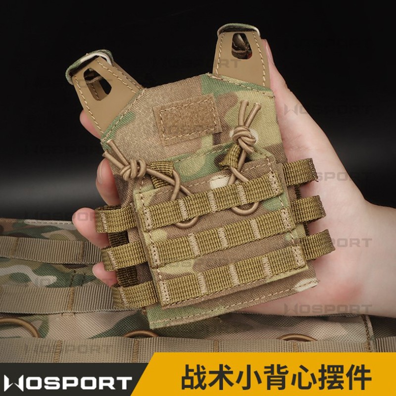 미니 전술 JPC 조끼 고양이 데스크탑 자동차 장식 장식 분리형 그림 컬렉션을 착용 할 수 있습니다