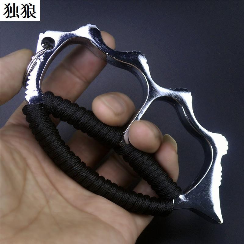 새로운 스타일 손가락 호랑이 네 손가락 권투 장갑 법적 자기 방어 무기 반지 반지 아연 합금 손 버클 주먹 버클 손 버팀대 학생 남성