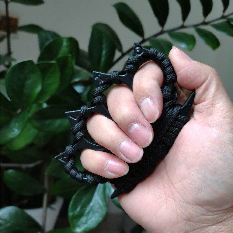 [호신술 손가락 호랑이] 손 버팀대 네 손가락 늑대 방지 합법적 무기 반지 반지 자동차 깨진 창문 생존 edc 복싱 버클