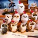 해리 포터 Hedwig 매직 메신저 올빼미 눈 올빼미 플러시 펜던트 크리스마스 트리 키 체인 장식품