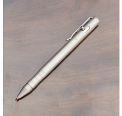 티타늄 합금 젤 펜 기계식 젤 펜은 가볍고 다양한 리필과 호환 가능 중성 티타늄 합금 펜 블루 그레인 우드