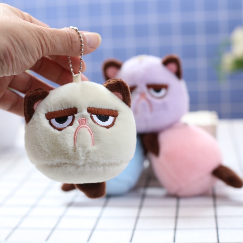 맞춤형 귀여운 심술 고양이 키 펜던트 플러시 장난감 커플 펜던트 맞춤형 가방 펜던트 자동차 펜던트