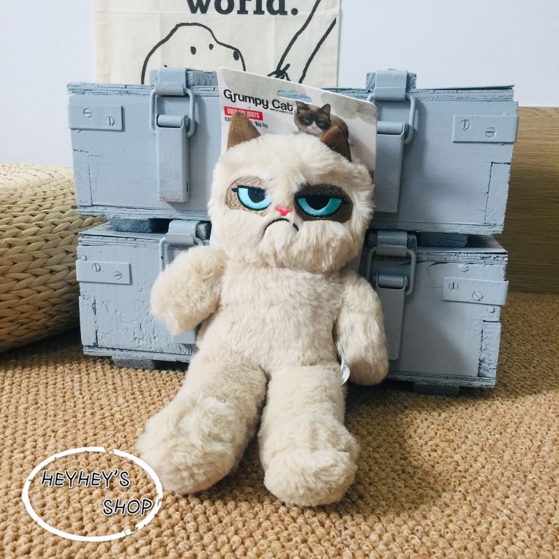 영국 GRUMPYCAT 심술 고양이 애완견 소리 장난감 봉제 동반자 장난감