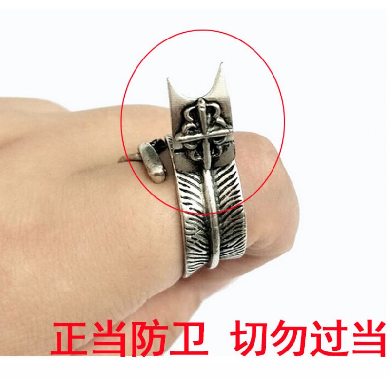 남성 및 여성을 위한 다기능 호신술 반지, 늑대 퇴치 용품, 손가락 칼날, 깨진 창문, 어둠의 싸움, 무기 개방