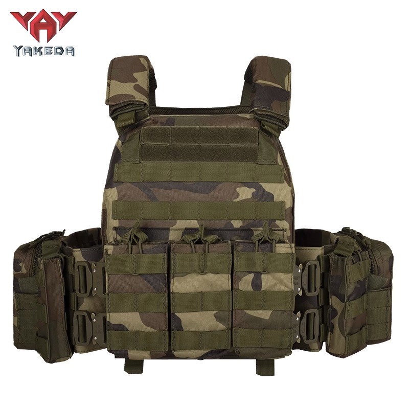 MOLLE 금속 퀵 릴리스 조절 가능한 거들 트리플 보관 가방 Yakoda wargame 전술 조끼 수륙 양용 조끼